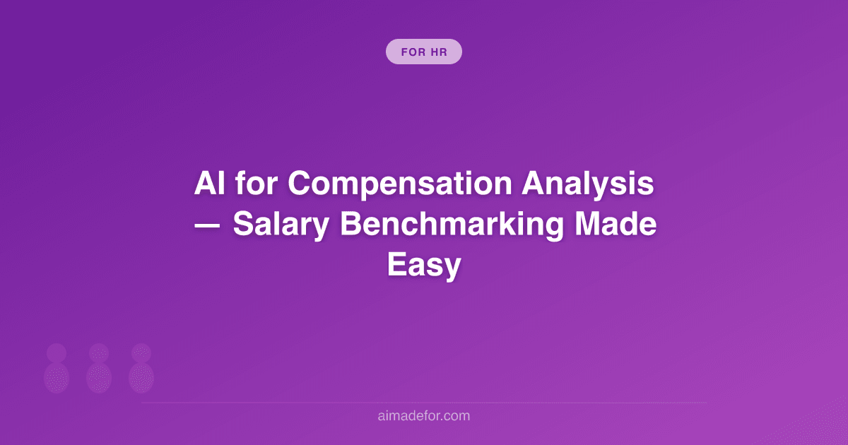 Comp Easy AI for Compensation Analysis: Salary Benchmarking Made Easy
